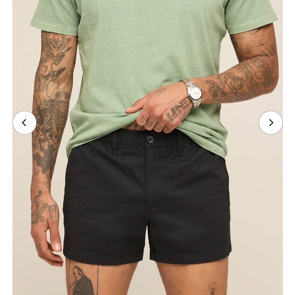 chubbies Black Flat Front Men's Shorts